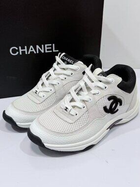 Chanel Women‘s Black and White Sneakers